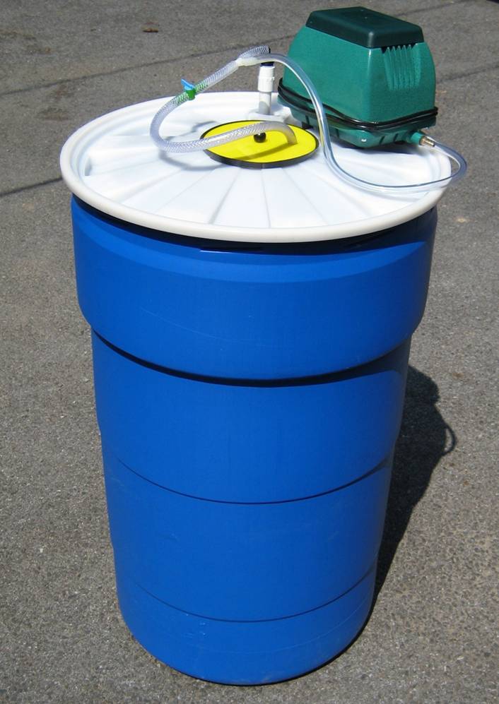55 Gallon Drum Compost Tea Brewer For Liquid Extracts
